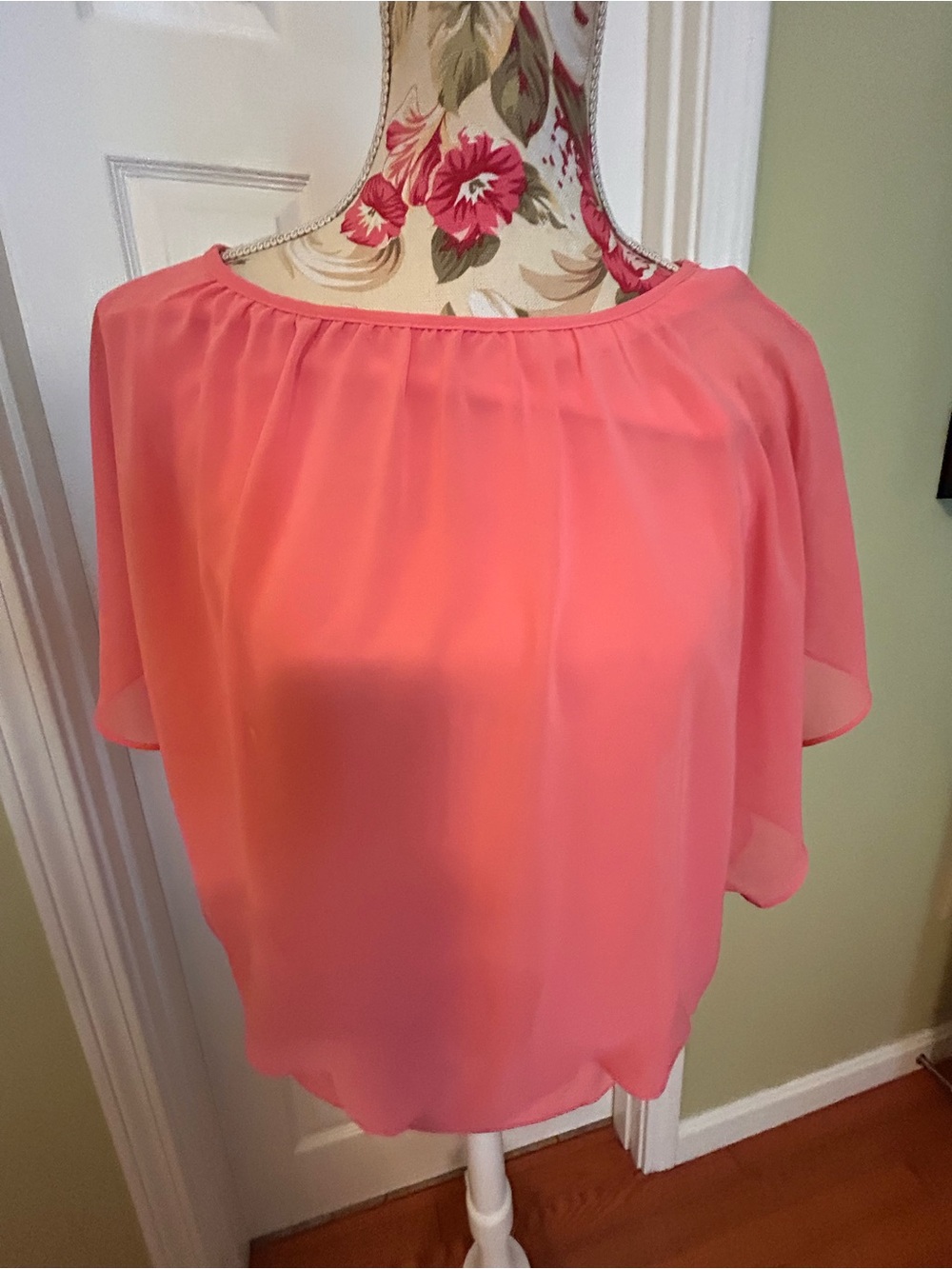 JM Collection Coral Blouson Off-Shoulder Top